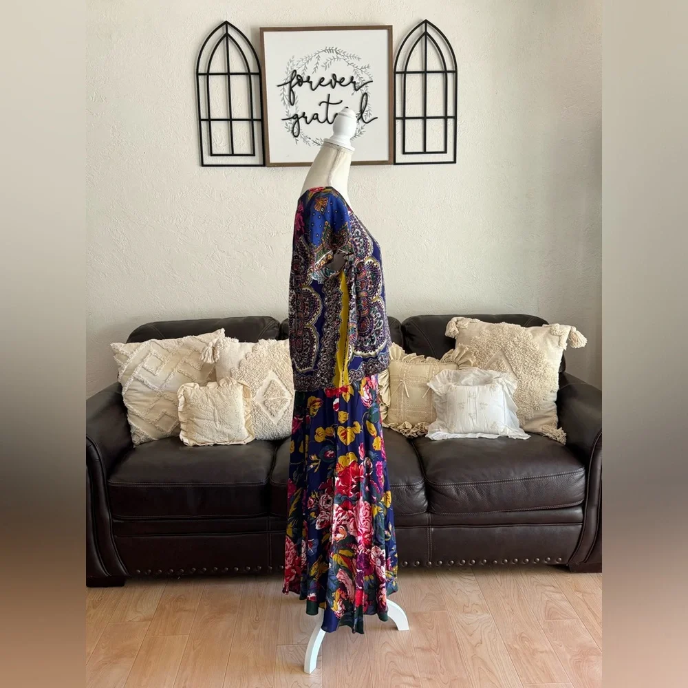 Anthropologie Moulinette Soeurs Teresita Scarf Printed 2 Piece SET Skirt & Top